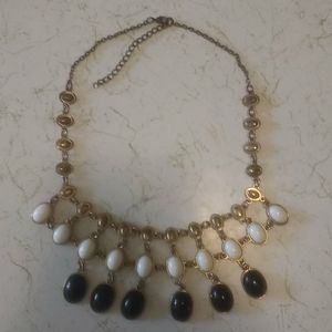 White and Black Statement necklace